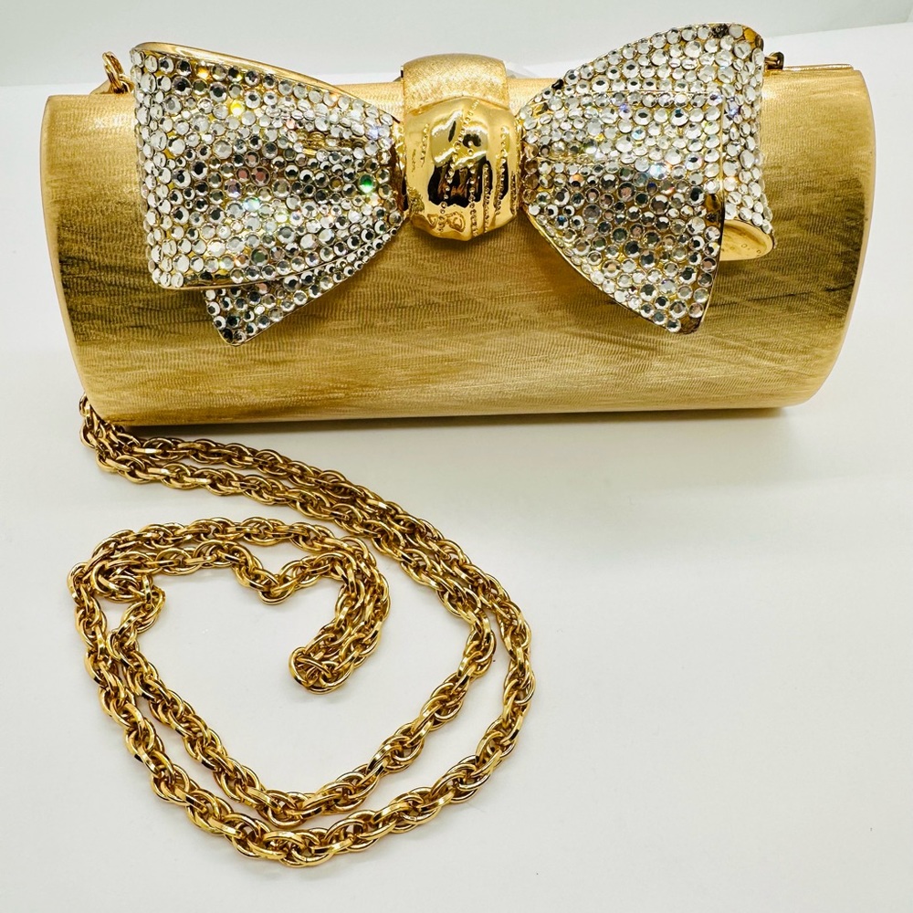 Vintage Italy RODO Luxury Gold Rhinestone Clutch Bag